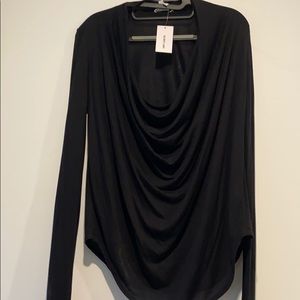 Helmut Lang cowl neck long sleeve top